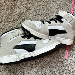 Puma Rebound Mid Layup Marble PS in White and Black